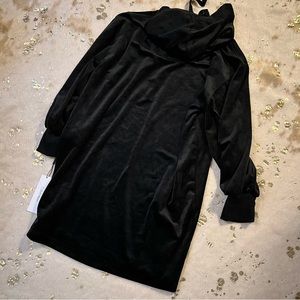 NWT Calvin Klein XL Black Velvet Hoodie